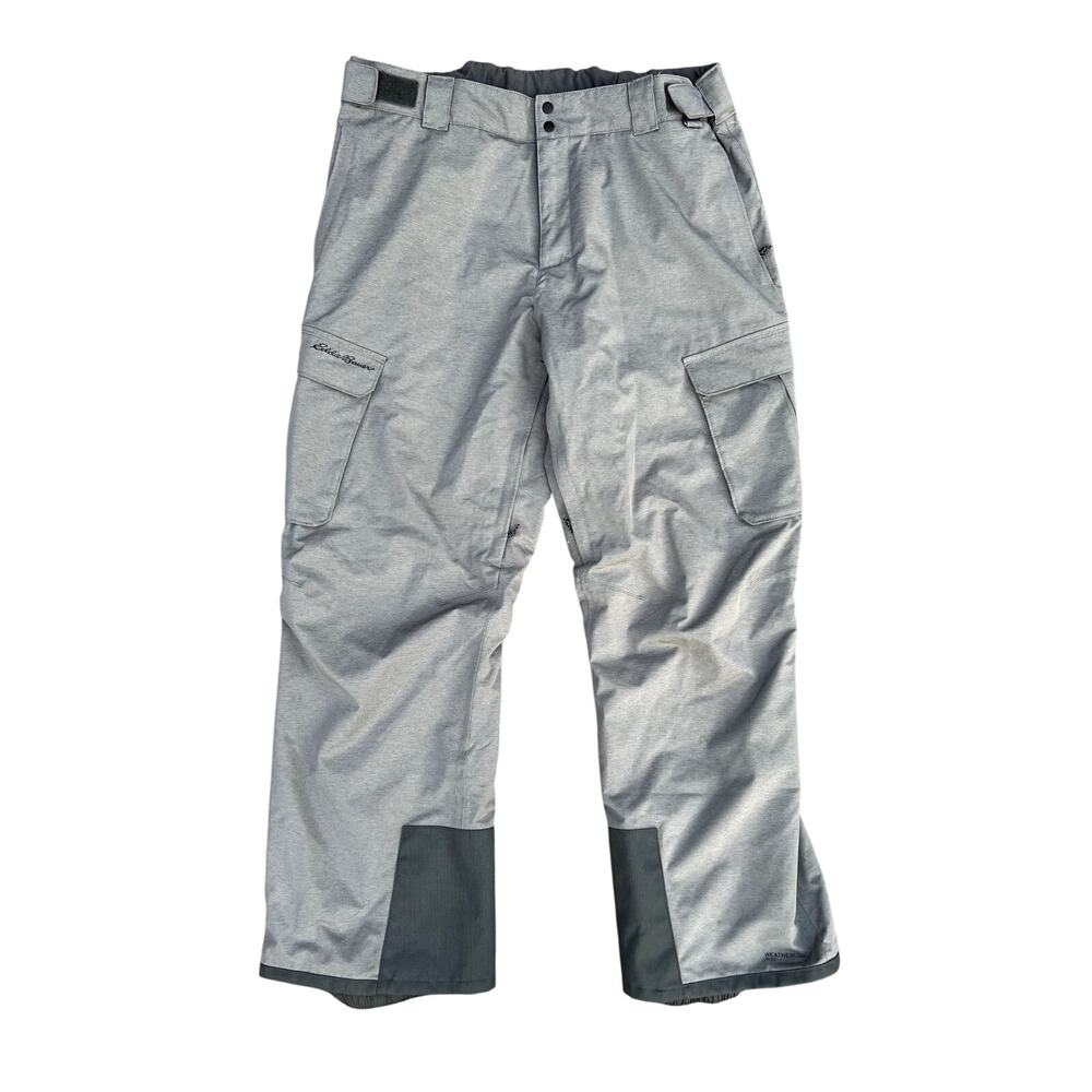 Eddie Bauer men's gray insulated waterproof ski/snow pants size L